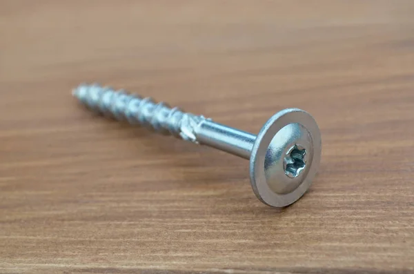 Metal self-tapping screw for construction — Stock Photo, Image