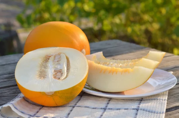 Gul söt melon — Stockfoto