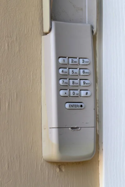 Code Keypad used on a garage door entrance to a home - security keypad - security code