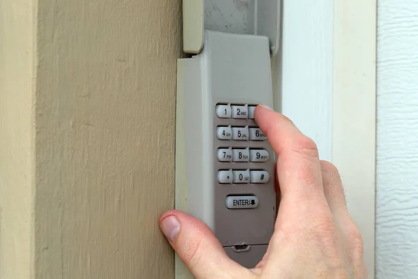 Code Clavier Utilisé Sur Entrée Une Porte Garage Une Maison — Photo