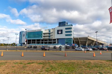 Doğu Hartford, CT / USA - 18 Ekim 2019: Pratt & Whitney Stadyumu Rentschler Field, Connecticut Huskies Üniversitesi