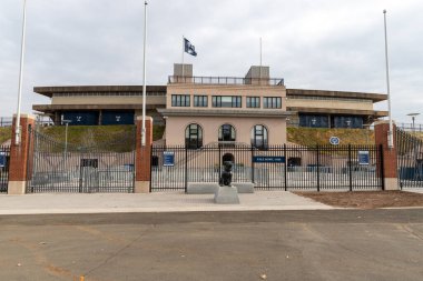 New Haven, CT / USA - 22 Kasım 2019 Yale Bowl Futbol Stadyumu