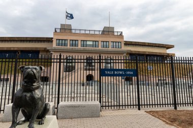 New Haven, CT / USA - 22 Kasım 2019 Yale Bowl Futbol Stadyumu