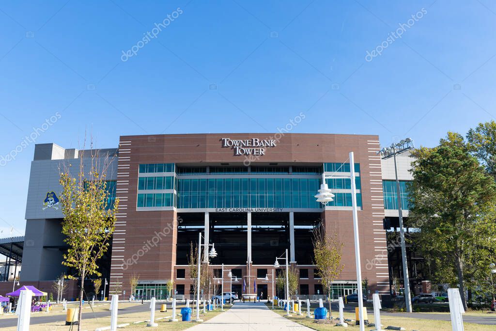 Greenville, NC / USA - October 26, 2019: Dowdy- Ficklen Stadium at East Carolina University