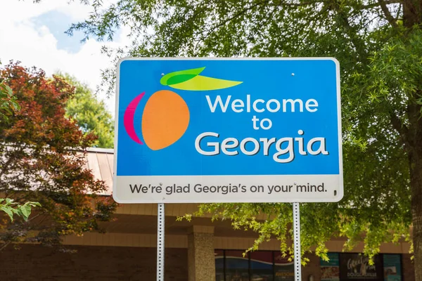 Welcome Georgia Road Sign Georgia Visitor Center — Stock Photo, Image