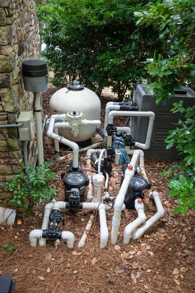 Pool pump and filtering equipment for maintaining a clean swimming pool