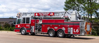 Hattiesburg, MS / USA - 17 Eylül 2020: Hattiesburg İtfaiye Aracı