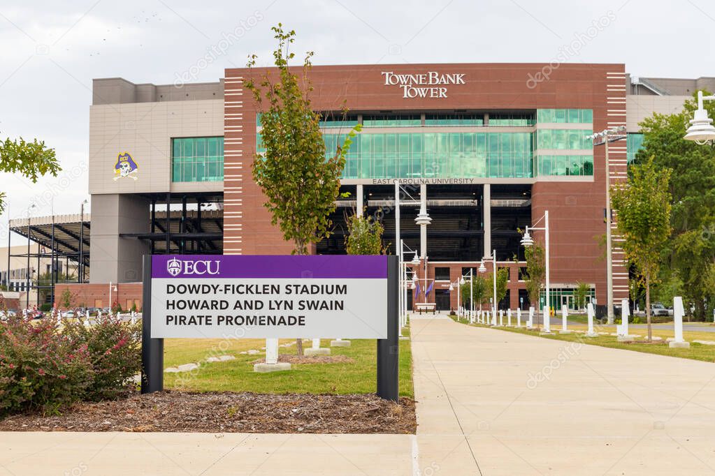 Greenville, NC / USA - September 24, 2020: Dowdy-Ficklen Stadium at East Carolina University