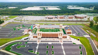 Buford, Ga - 13 Ağustos 2025: Phillip Beard Stadyumu Buford, Georgia 'da bulunan ve Buford High School Wolves' a ev sahipliği yapan bir futbol stadyumu..