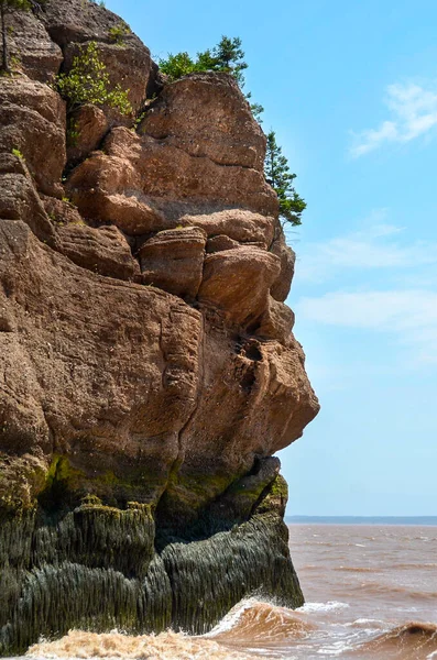 Belles Formations Rocheuses Géantes Parc Hopewell Rocks Nouveau Brunswick Canada — Photo