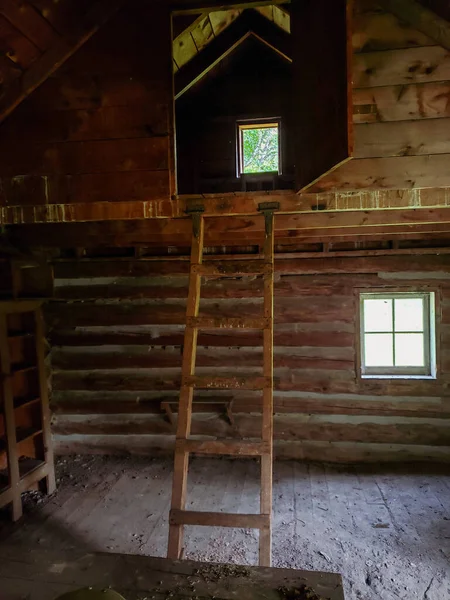 Loft Old Ranger Cabin Baldy Mountain Hiking Trail Duck Mountain — Stock Photo, Image