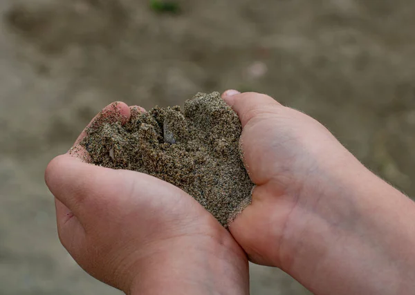 Рука Коричневий Пісок — стокове фото