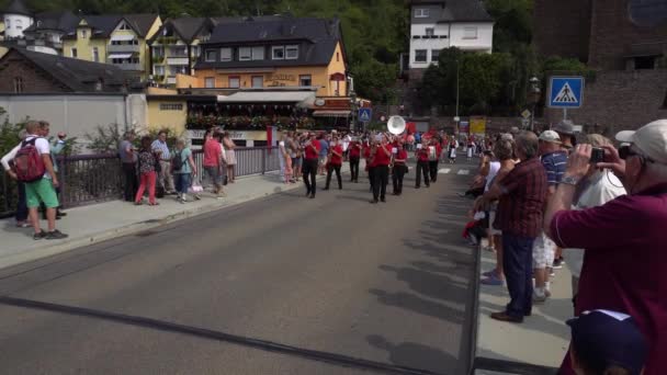 Wine Festival Parade Cochem Old Traditional Clothes Wine Princess Rheinland — Stock Video