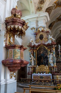 St. Peter, Black Forest, Baden-Wuerttemberg, Almanya 'daki eski Benedikt manastırının manastırı.
