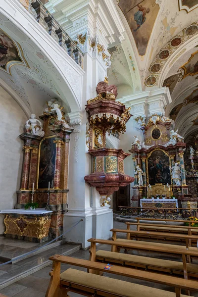 Binnenkant Van Kloosterkerk Van Het Voormalige Benedictijner Klooster Peter Zwarte — Stockfoto