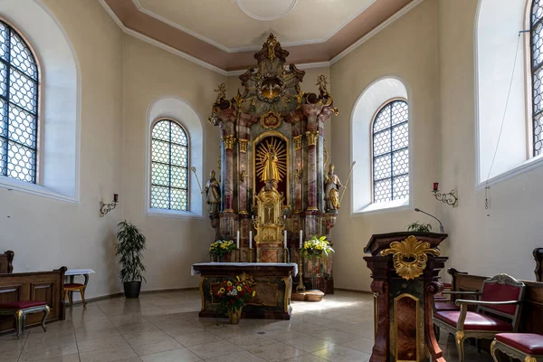 Innenraum Der Wallfahrtskirche Maria Lindenberg Schwarzwald — Stockfoto