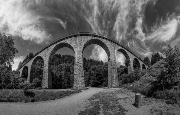 Espectacular Vista Panorámica Del Antiguo Puente Ferroviario Viaducto Del Desfiladero —  Fotos de Stock