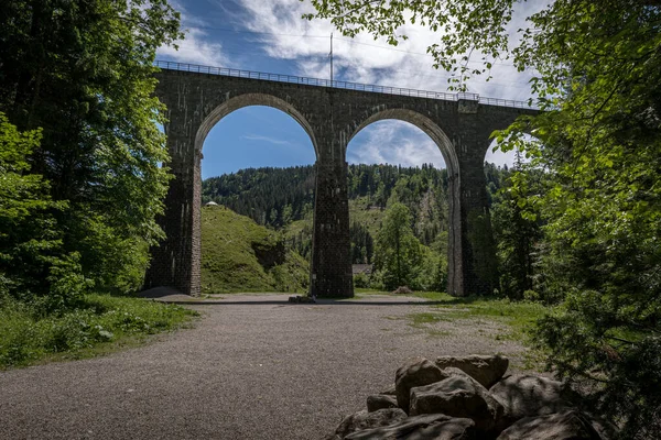 Látványos Kilátás Nyílik Régi Vasúti Hídra Ravenna Szurdok Viaduktjánál — Stock Fotó