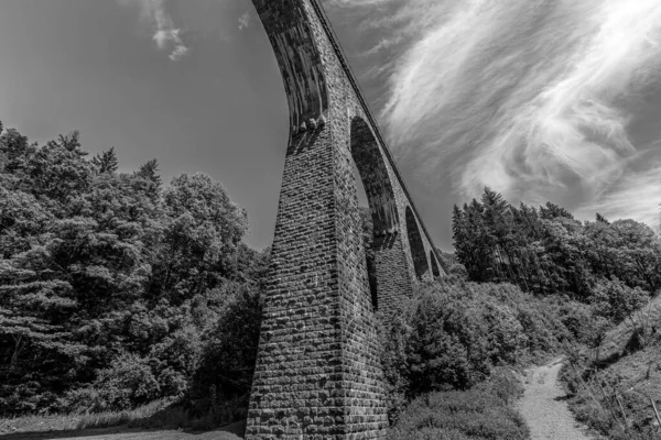 Spektakulärer Blick Auf Die Alte Eisenbahnbrücke Ravennaschlucht Viadukt Breitnau Schwarz — Stockfoto