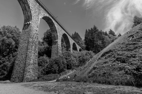 Espectacular Vista Del Antiguo Puente Ferroviario Viaducto Del Desfiladero Rávena —  Fotos de Stock