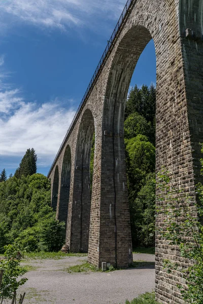 Vista Espetacular Antiga Ponte Ferroviária Desfiladeiro Viaduto Ravenna Lincolnau Alemanha — Fotografia de Stock