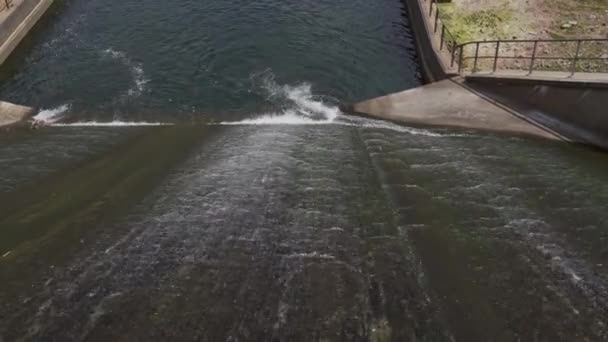 Die Brücke Der Nagoldtalsperre Auch Erzgrube Schwarzwald Bietet Hochwasser Und — Stockvideo