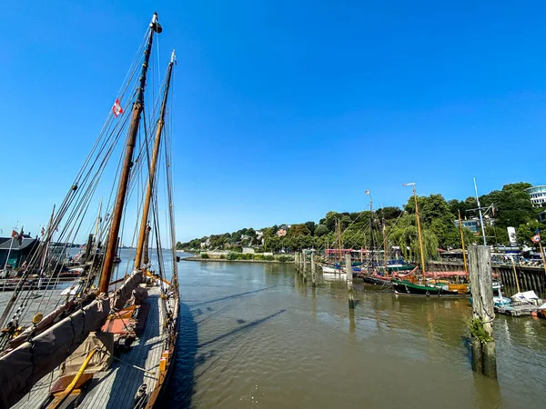 Port Musée Oevelgoenne Hambourg Avec Quelques Navires Très Anciens Visiter — Photo