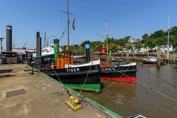 Vieux Navires Historiques Situés Port Musée Oevelgoenne Sur Elbe Hambourg — Photo