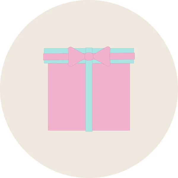 Geschenk Box Vektor Symbol Mit Bändern Isoliert Auf Weiß Geschenke — Stockvektor