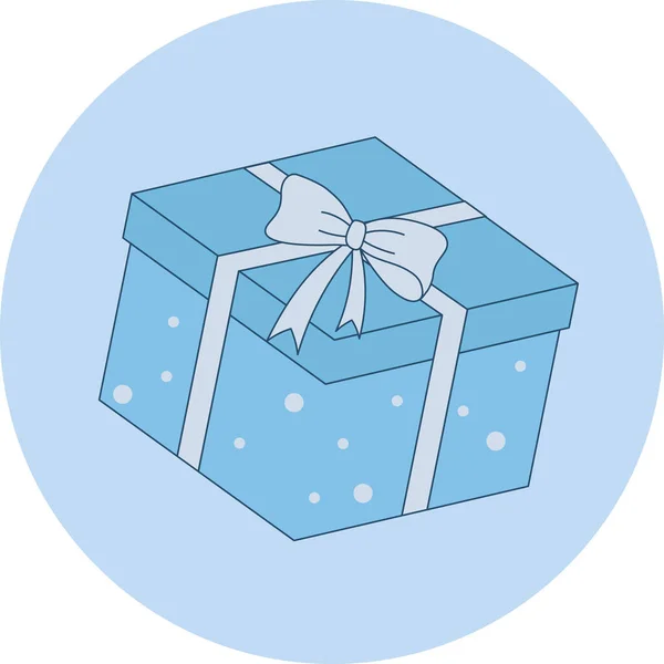 Geschenkbox Mit Schleife Und Bändern Für Mobile Und Web Design — Stockvektor