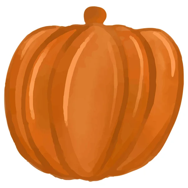 Halloween Icono Otoño Calabaza Realista Aislado Sobre Fondo Blanco Calabaza — Vector de stock