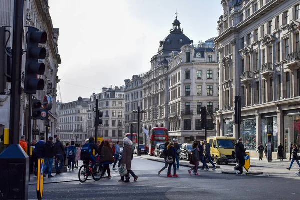 Londra Regno Unito 2019 Strade Trafficate Londra Affollate Persone Buone — Foto Stock