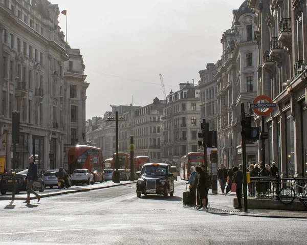 Londra Regno Unito 2019 Strade Trafficate Londra Affollate Persone Buone — Foto Stock