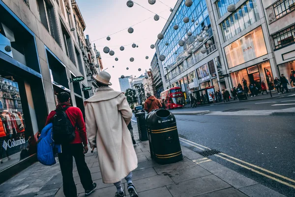 Londres Royaume Uni 2019 Rues Animées Londres Bondées Gens Bonnes — Photo