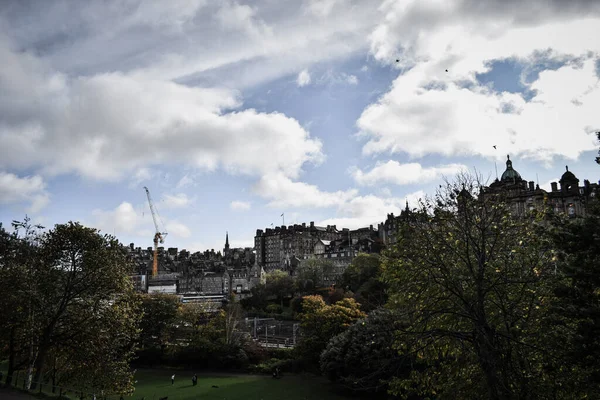 Edificios Históricos Parque Verde Edimburgo Escocia —  Fotos de Stock