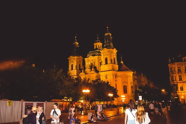 Prag Tschechische Republik Juli Blick Auf Das Alte Rathaus Und — Stockfoto