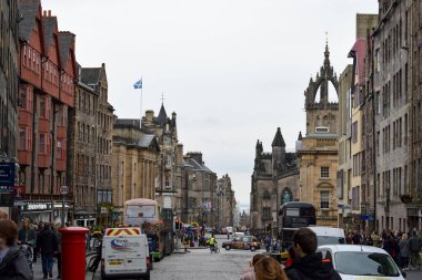 Edinburgh, İskoçya, İngiltere 'deki St. Giles Katedrali manzarası 