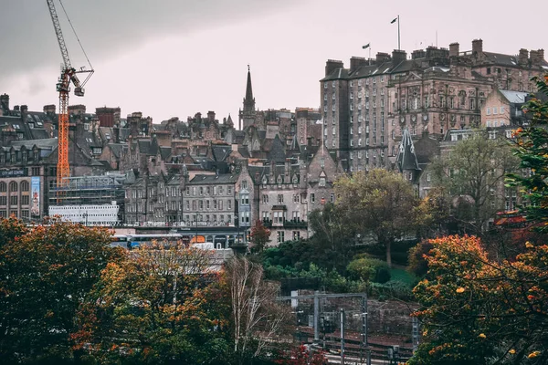 Історичні Будівлі Зелений Парк Единбурзі Шотландія — стокове фото