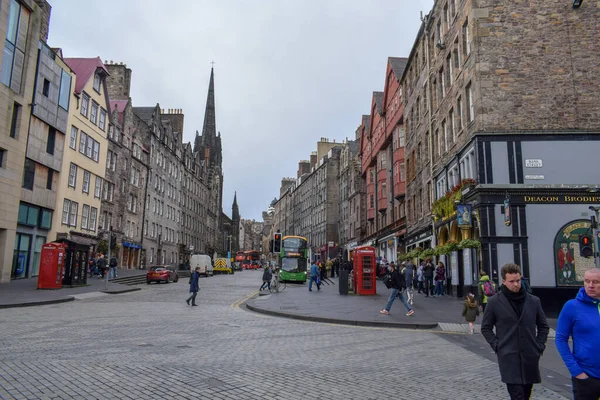 Edimburgo Escocia 2018 Calles Ciudad Más Emblemática —  Fotos de Stock