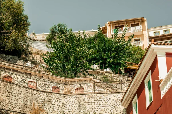 Чудове Мальовниче Прибережне Місто Парга Греції Епір Грецькі Літні Канікули — стокове фото
