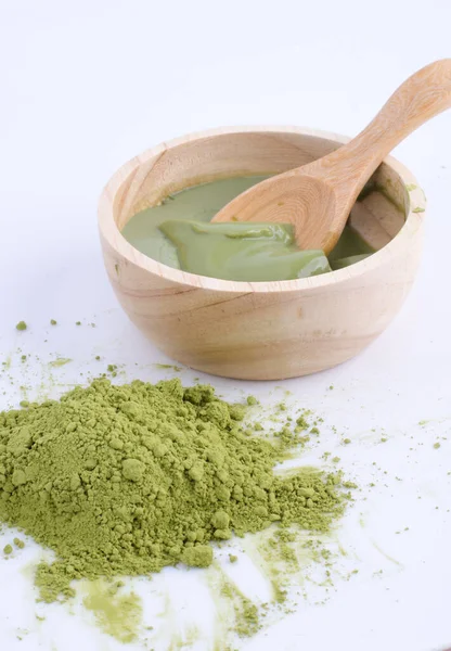 Polvo Greentea Pudín Matcha — Foto de Stock