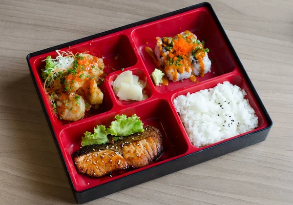 Bento Box Roll Salmon — Stock Photo, Image