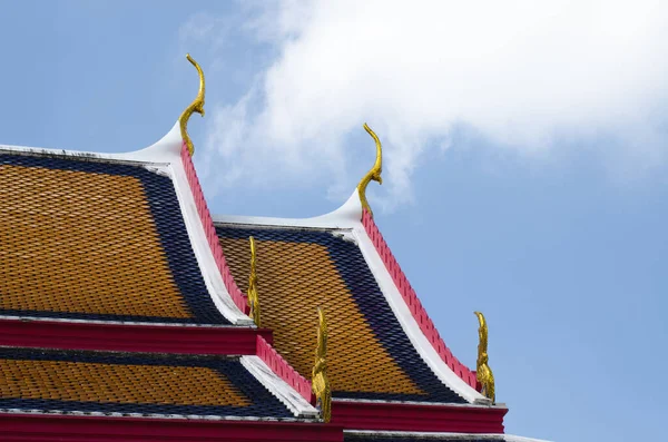 Rooftop Buiddhist Temple Blue Sky — Stock Photo, Image