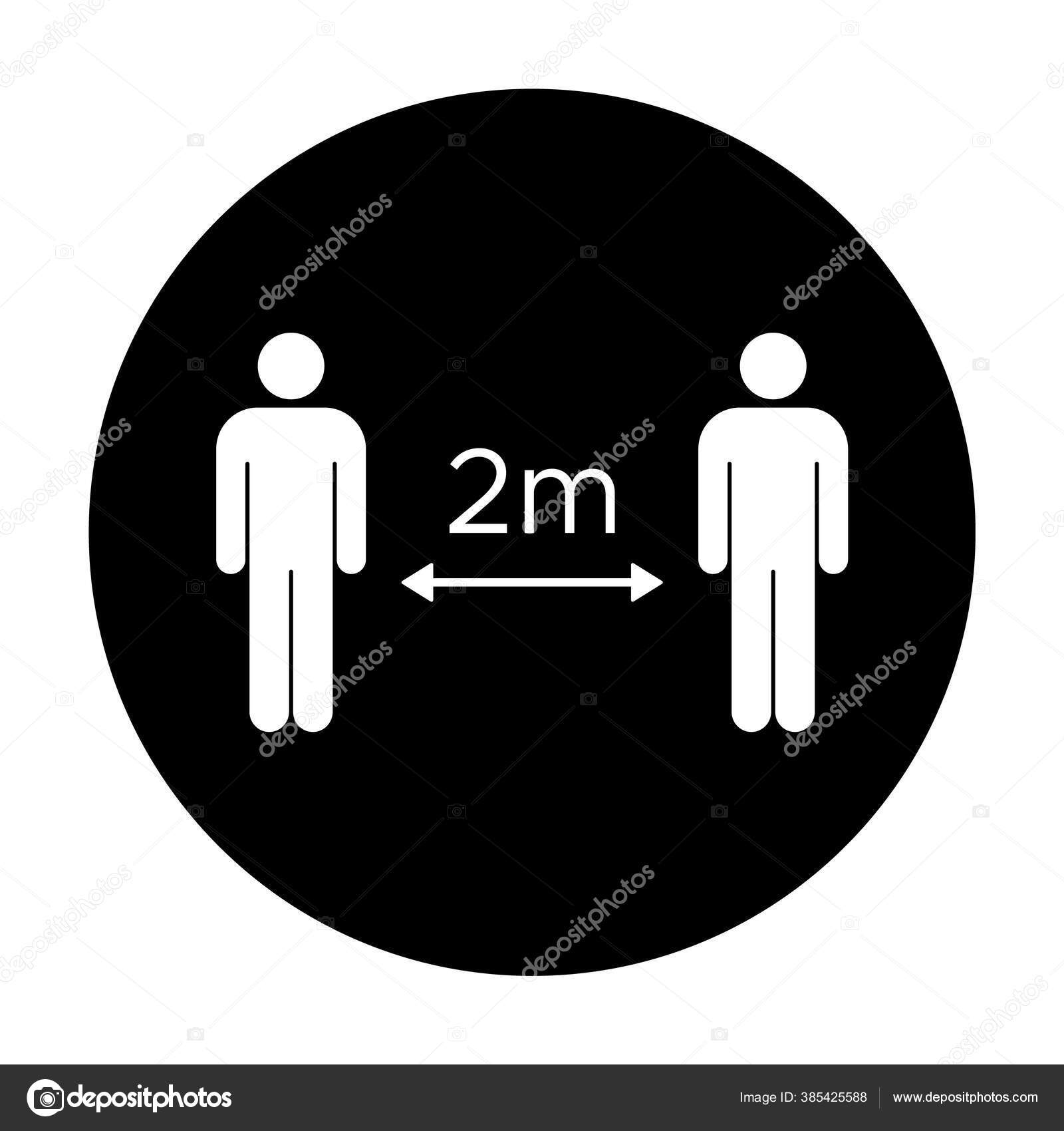 Держите Дистанцию Превенция Коронавируса Covid Избегайте Толпы.