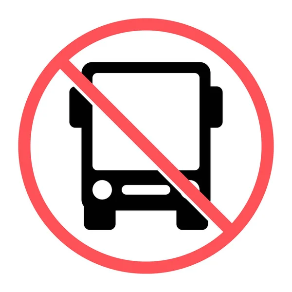 バスや公共交通機関で移動しないでください コロナウイルス Covid の予防 ピクセル完璧なアイコン ベクターイラスト — ストックベクタ