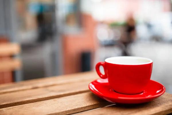 Heißer Kaffee Mit Latte Art Einer Weißen Tasse Mit Untertassen — Stockfoto