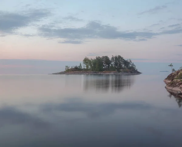 拉多加湖湖湾日出 卡累利 俄罗斯 — 图库照片