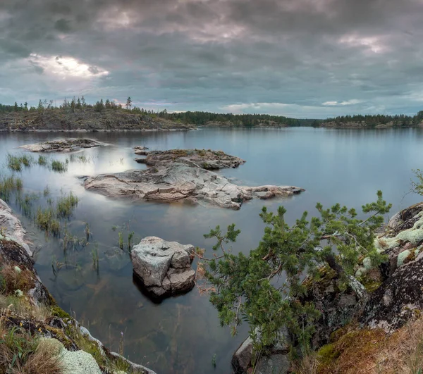 Jasný Den Ladožské Jezero Karélie Rusko — Stock fotografie