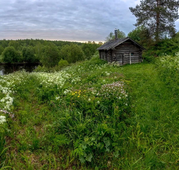 Ochtend Russische Dorp Novgorod Regio Rusland — Stockfoto