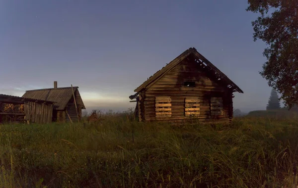 Casa Abandonada Pueblo Ruso Región Leningrado Rusia — Foto de Stock